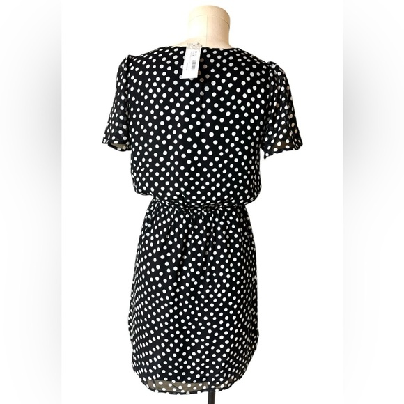 NWT Brixon Ivy Wesley Polka Dot Print Dress, Black and White, Size Medium - Picture 6 of 12